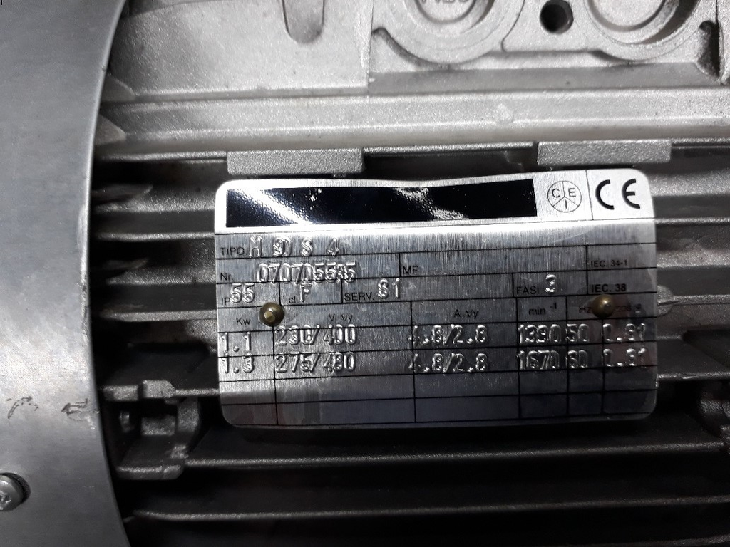 M 90 S 4 1,1kW-4p Motor Used