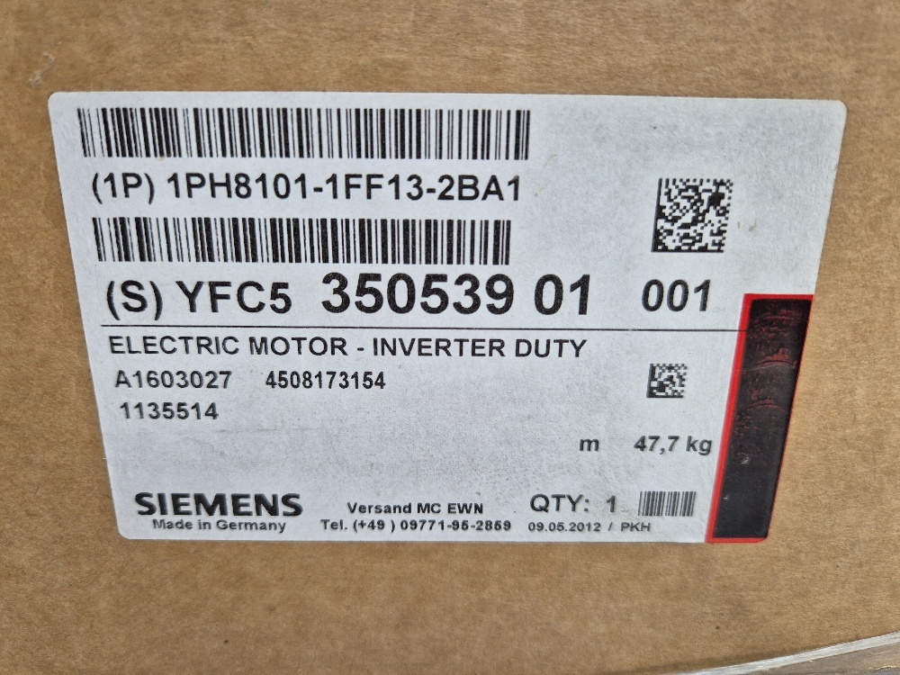 1PH8101-1FF13-2BA1 Synchronous Motor Siemens