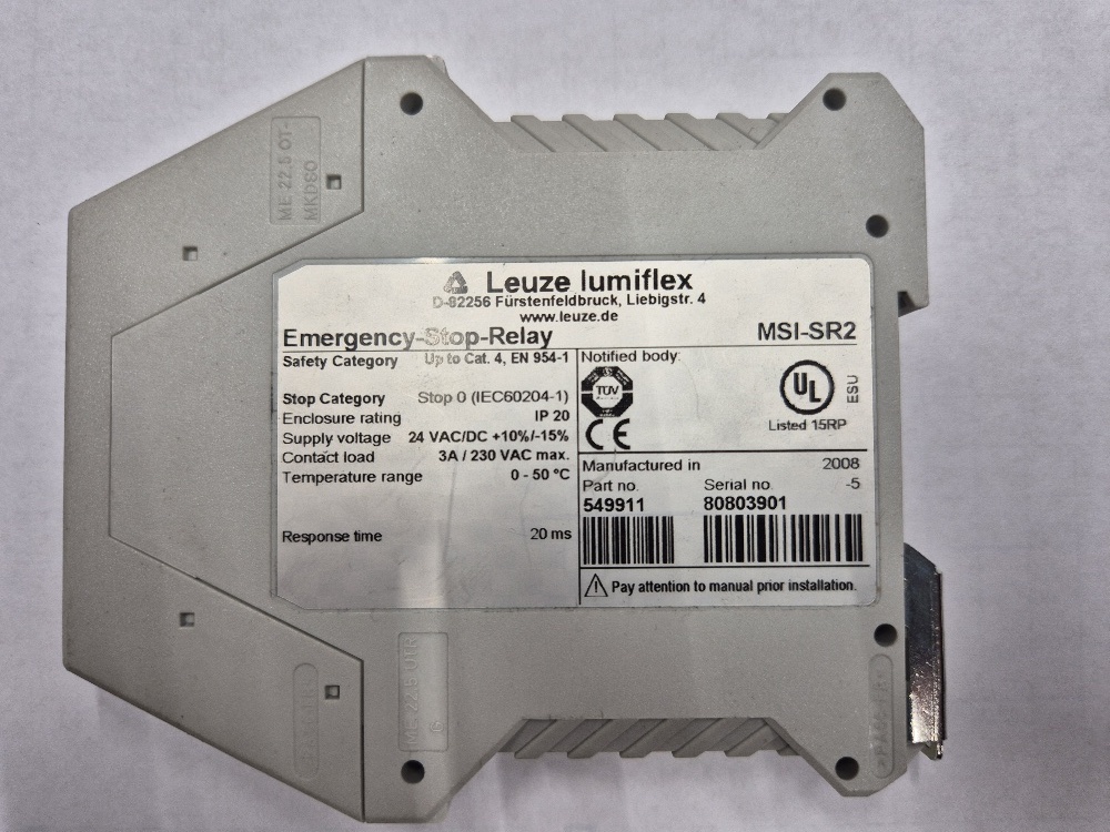 MSI-SR2 Noodstop relais Leuze Lumiflex
