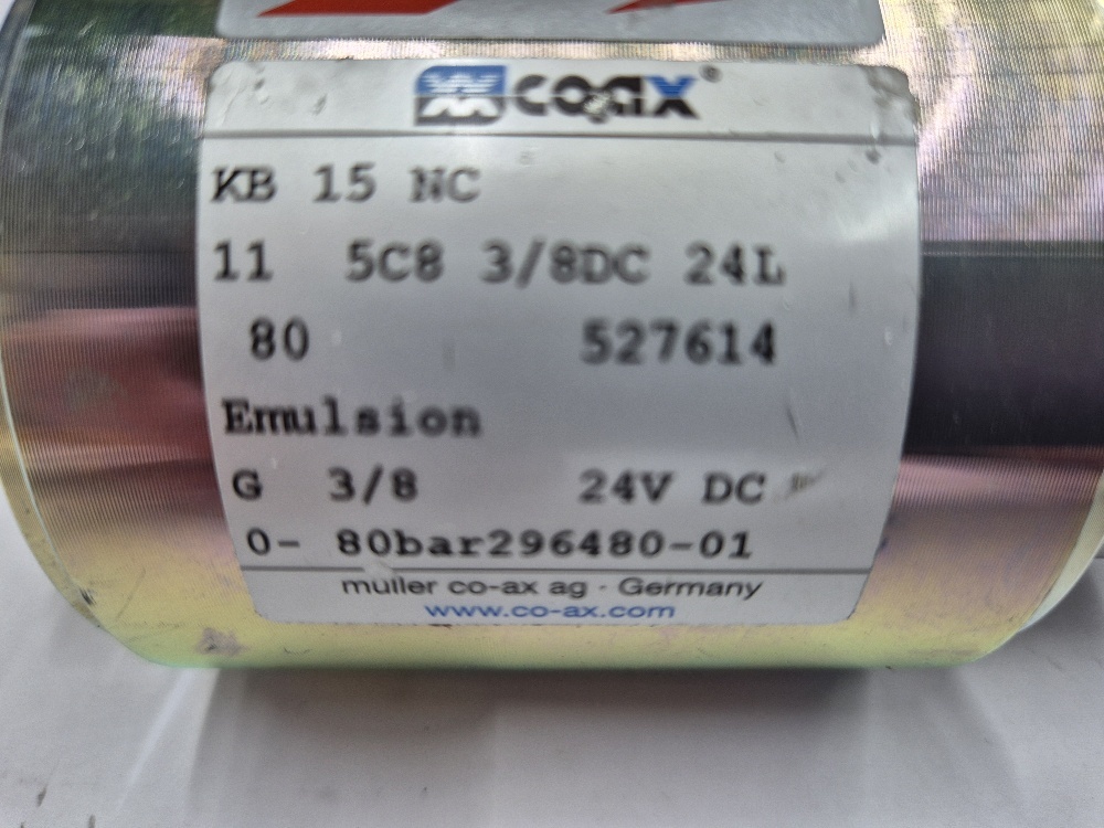 KB 15 NC 11 5C8 3/8 DC 24L 80 Ventiel COAX