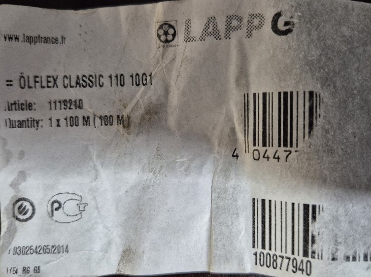 ÖLFLEX CLASSIC 110 10G1 Kabel LAPP KABEL