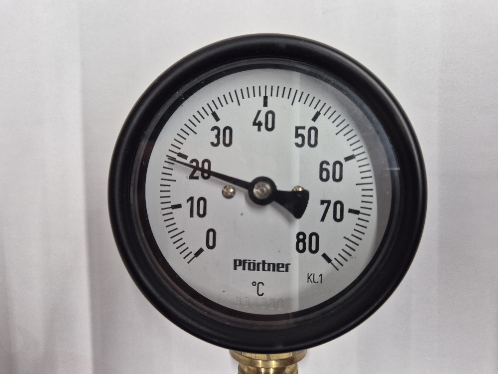 0-80°C Ø80mm OA 1/2" Temperatuur meter Pförtner