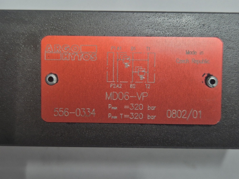 MD06-VP/VPP2-04/S-2 Tussenplaat drukbegrenzing A+B->T NG6 Argo Hytos Used