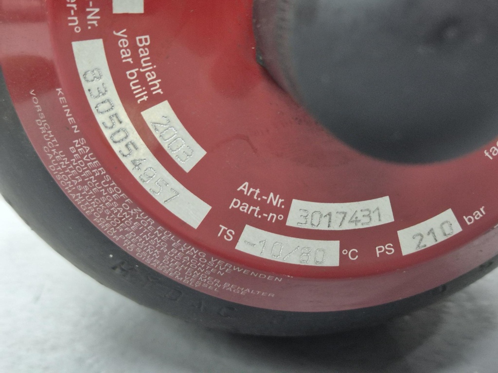 SB330-10F1/112U-210S013 Accumulator 10ltr Hydac