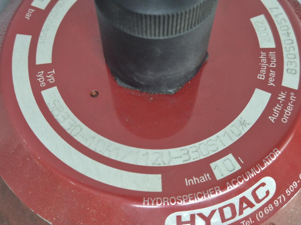 SB330-10F1/112U-330S110 Accumulator 10ltr Hydac