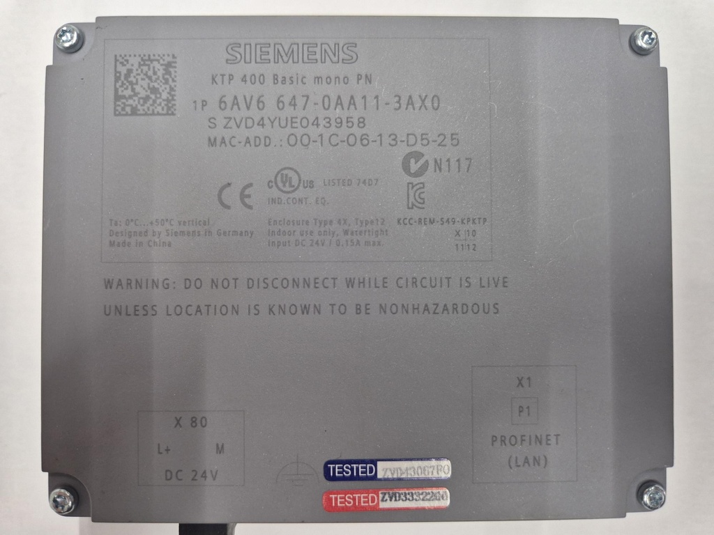 6AV6 647-0AA11-3AX0 Simatic Panel Touch Siemens