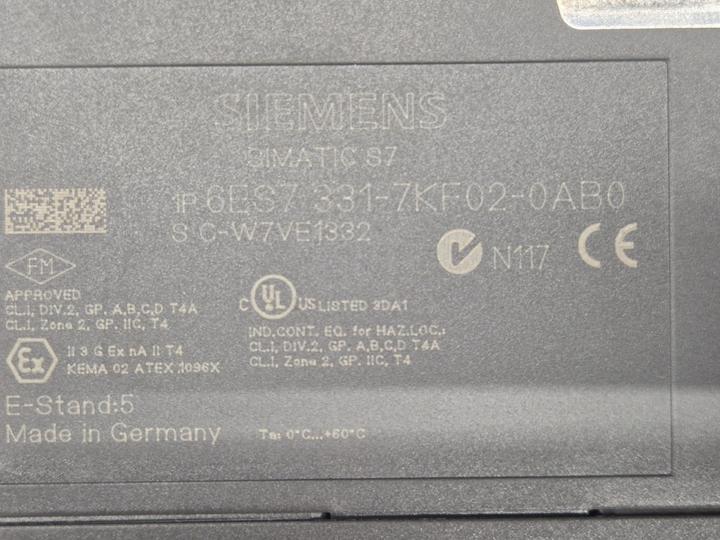 6ESS7 331-7KF02-0AB0 Analoge PLC-invoermodule Simatic S7 Siemens