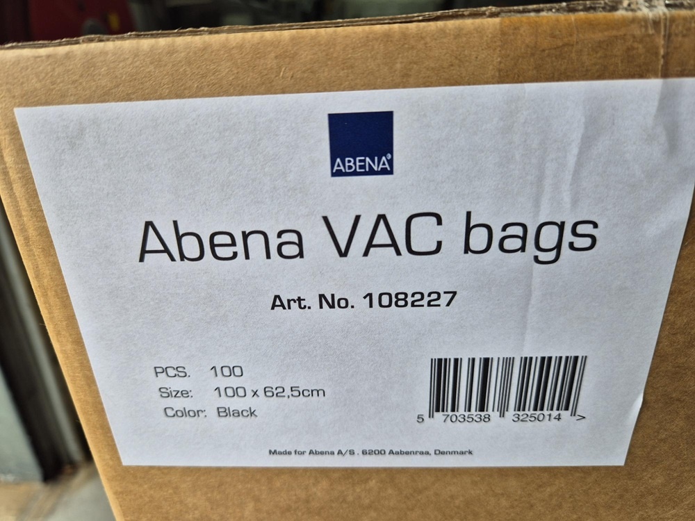 100x62,5cm zwart PA/PE Vacumeerzak (doos 100stuks) ABENA