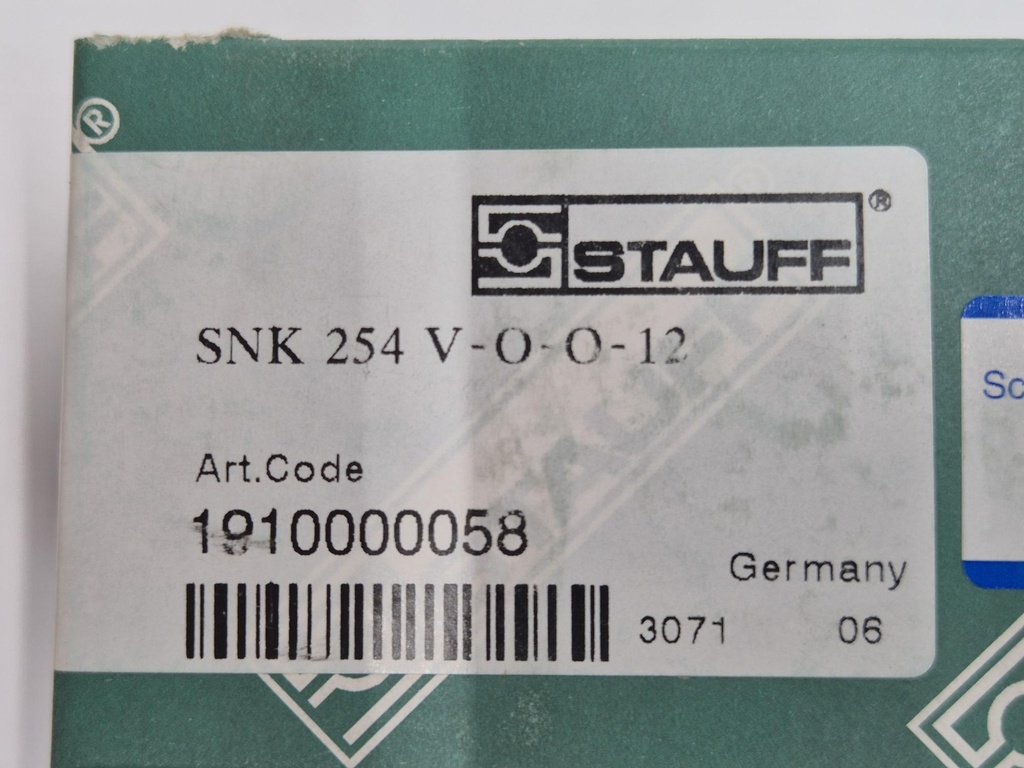 SNK 254 V-O-O-12 Peilglas Stauff