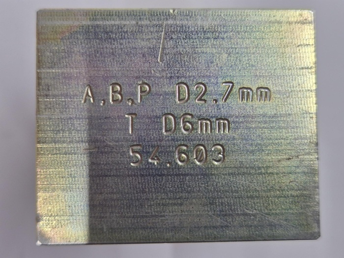 54.603 NG6 smoorplaat A,B,P D2,7mm T D6mm