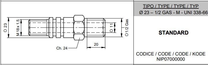 NIP07000000 Inschroefkoppeling Dinatale