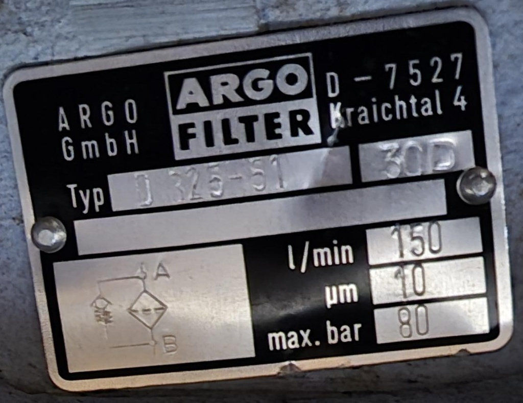 D325-51 Inline filter Argo-Hytos