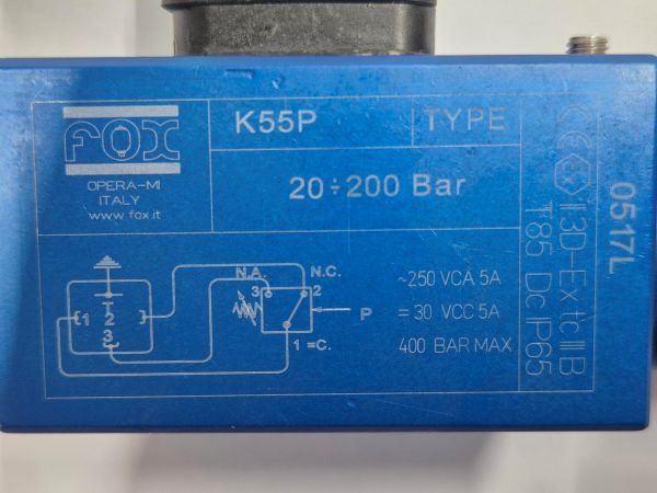 K55P drukschakelaar 20-200bar <2017 Fox