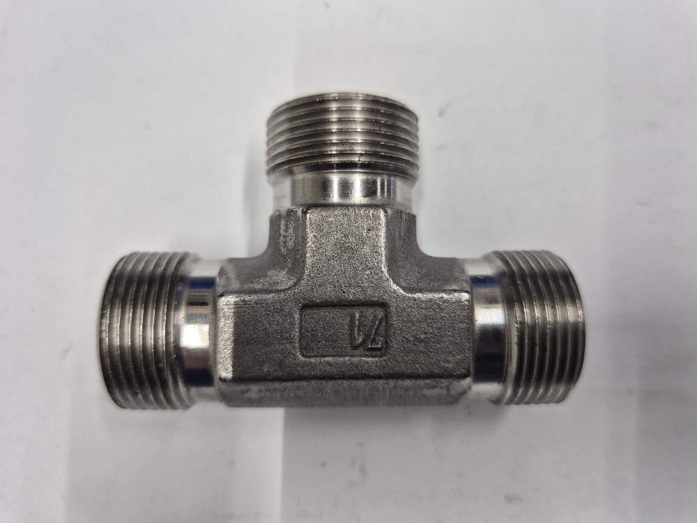 RVS X-T 16S Union tee - 16S cone end, body only, stainless steel