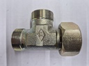 X-EL-O 25S  Swivel nut run tee - 25S DKO swivel x 25S cone end, body only, galvanized steel