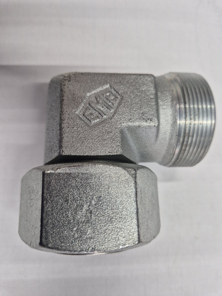 X-EWV 38S Swivel nut elbow - 38S swivel x 38S cone end, body only, galvanized steel