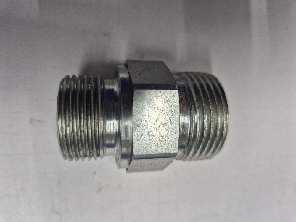 X-GE 20SR 3/4" Male stud connector - 20S cone end x 3/4 BSPP male thread, metal sealing edge, body only, galvanized steel