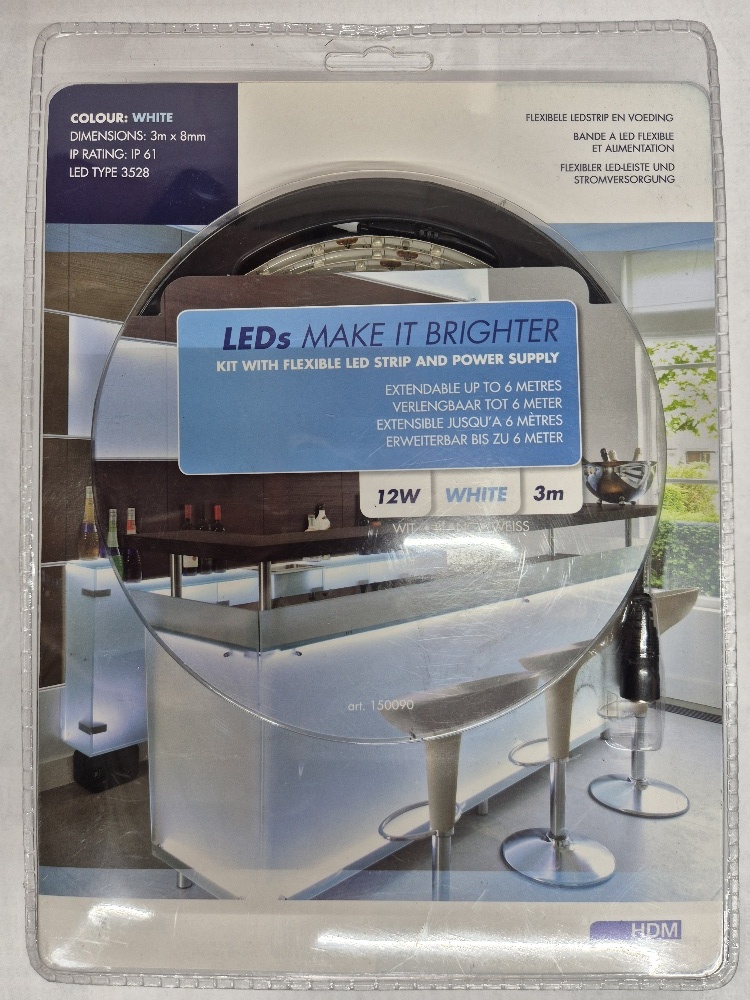 White 3528 Ledstrip 12W 3mtr HDM