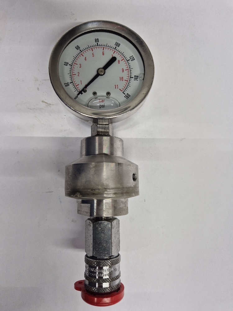 0-160bar Pressure gauge Ø63mm OA 1/4"  included seperation diahragm