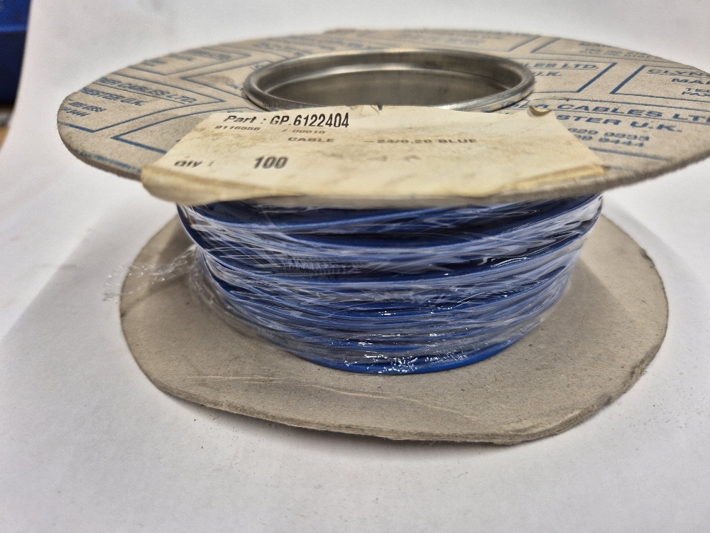 GP.6122404 0,75mm² blauw Rol 100mtr Kabel CLYNDER CABLES LTD
