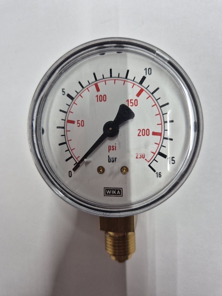 0-16bar Manometer Ø63mm OA 1/4" Wika