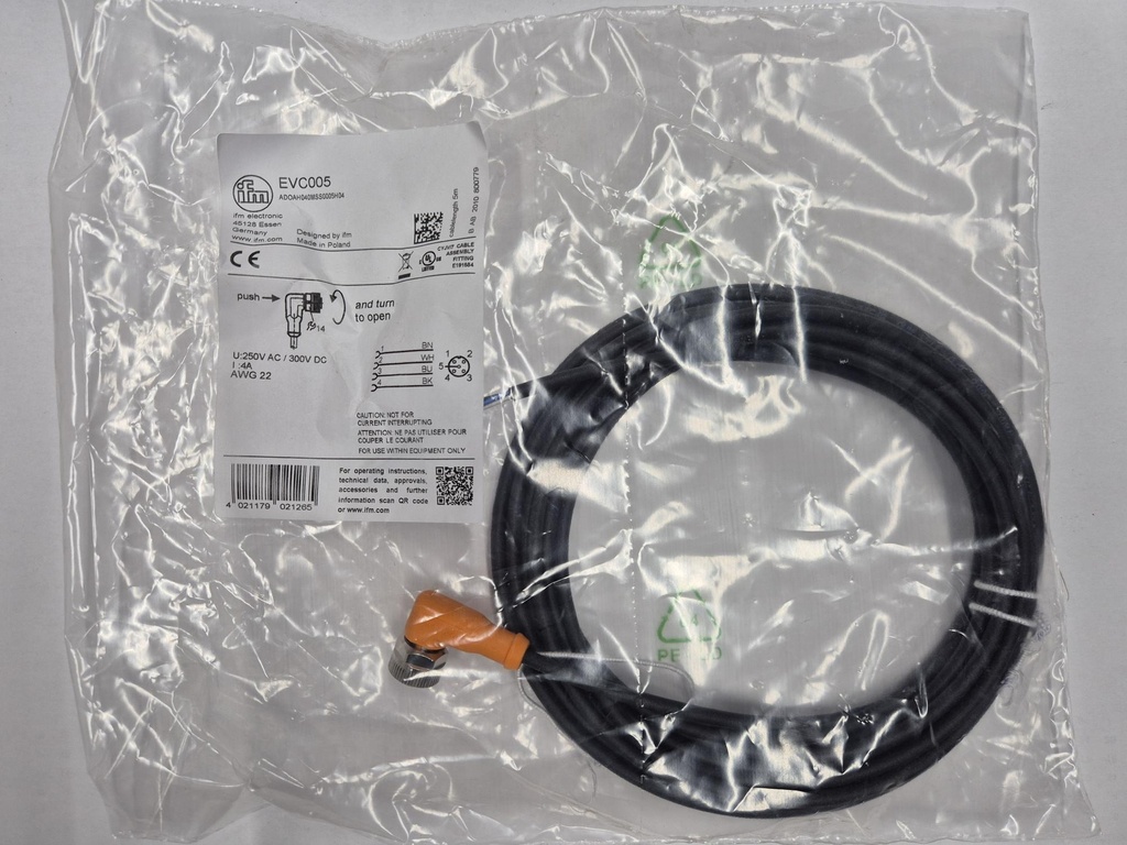 EVC 005 Connecting cable with socket IFM