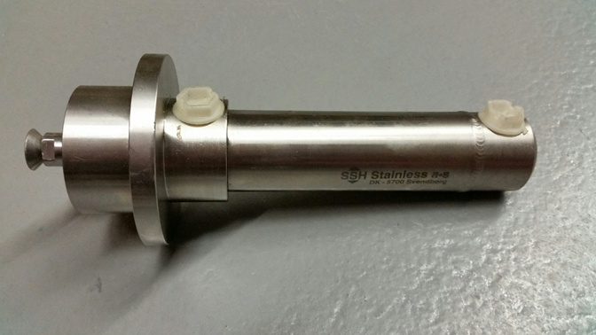 D16-30-55  Frontflens/M10 cilinder RVS SSH