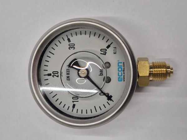 0-40bar Manometer Ø63mm OA 1/4" ECON