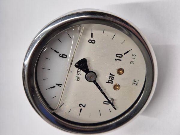 0-10bar Manometer Ø63mm AA 1/4" ET