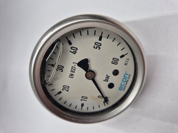 0-60bar Manometer Ø63mm AA 1/4" ECON