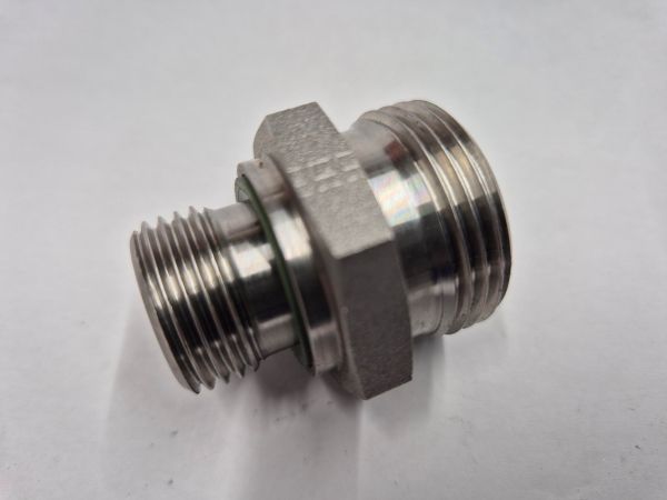 RVS X-GE 22 LR 1/2"WD Rechte inschroefkoppeling PH