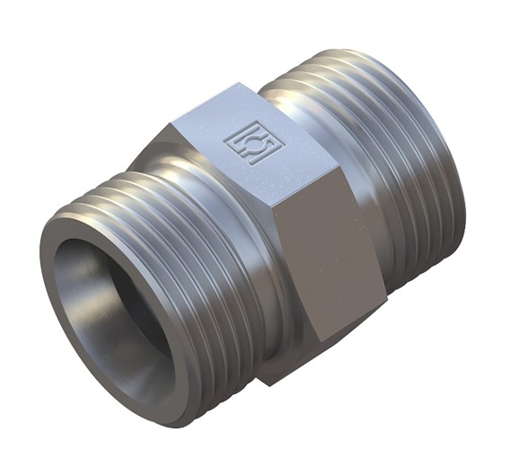 X-G 42L Straight Fitting only fitting body Steel, Plated