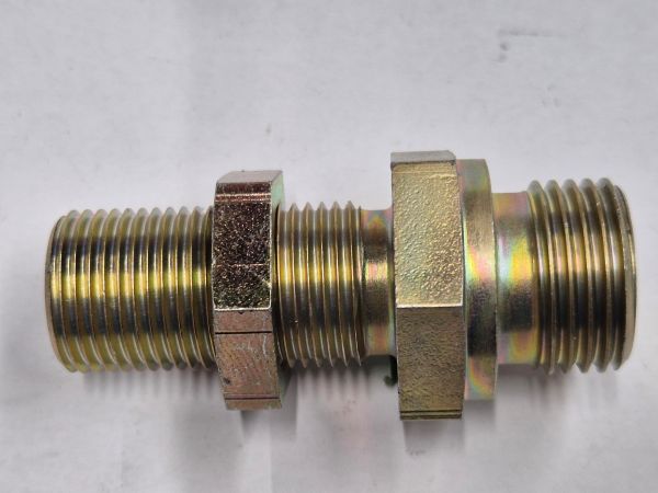 X-SV 12LR 1/2" Bulkhead union - 12L cone end, thread 1/2"BSPP body only, galvanized steel Aeroquip