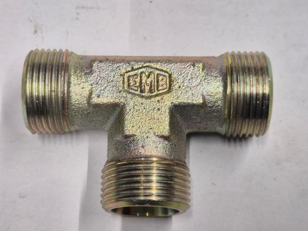 X-T 14S Union tee - 14S cone end, body only, galvanized steel
