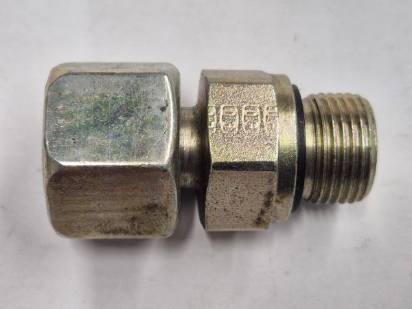 PSV 12SR 3/8"WD  Swivel connector - 12S swivel x 3/8 BSPP male thread with ED seal, galvanized steel EO
