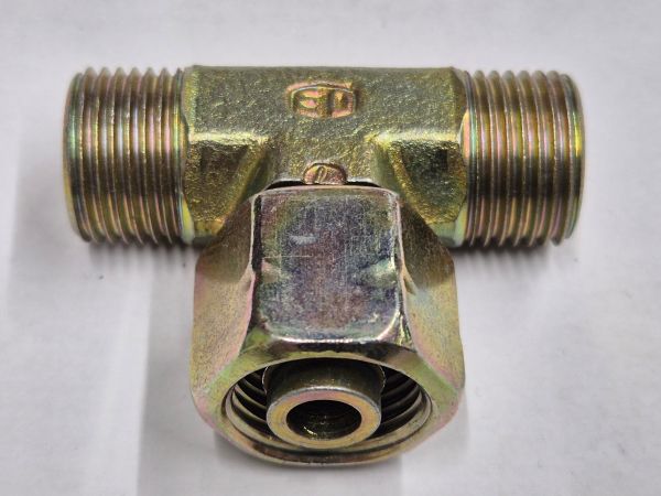 X-ETV 10S Swivel nut branch tee - 10S swivel x 10S cone end, body only, galvanized steel EO