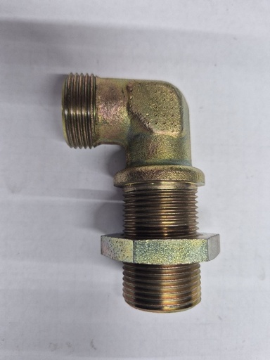 [500180] X-WSV 20S Bulkhead elbow - 20S cone end, body only, galvanized steel
