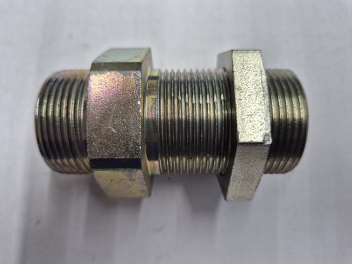 [500192] X-SV 25S  Bulkhead union - 25S cone end, body only, galvanized steel