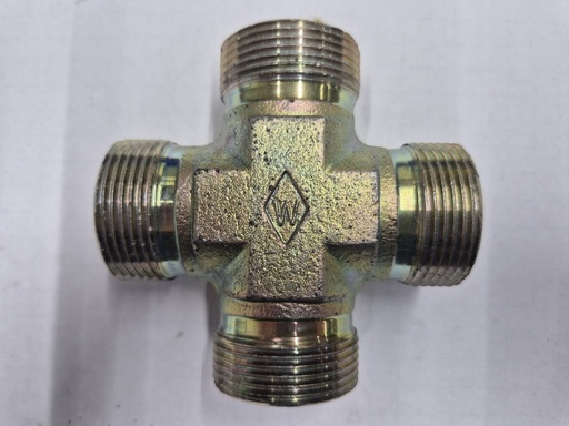 [500201] X-K 25S  Union cross - 25S cone end, body only, galvanized steel