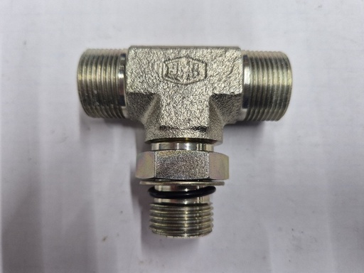 [500234] X-TE-E 16 SR 1/2" Adjustable locknut run tee - 16S cone end x 1/2 BSPP adjustable thread, without nut and ring, galvanized steel