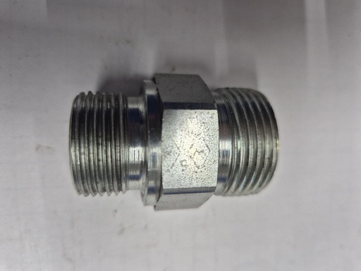 [500235] X-GE 20SR 3/4" Male stud connector - 20S cone end x 3/4 BSPP male thread, metal sealing edge, body only, galvanized steel