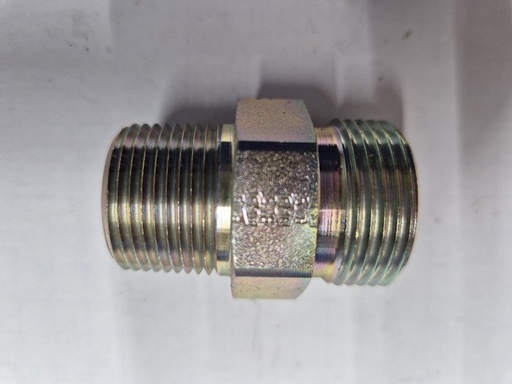 [500237] X-GE 20SR 3/4 NPT Male stud connector - 20S cone end x 3/4-14 NPT male thread, body only, galvanized steel