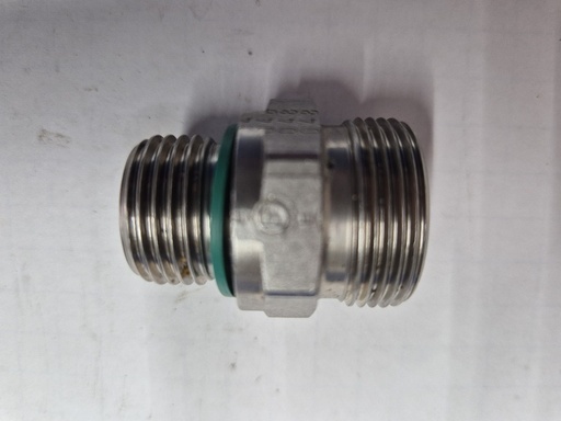 [500242] RVS X-GE 18 LR 1/2"WD Male stud connector - 18L cone end x 1/2 BSPP male thread with viton ED seal, body only, stainless steel