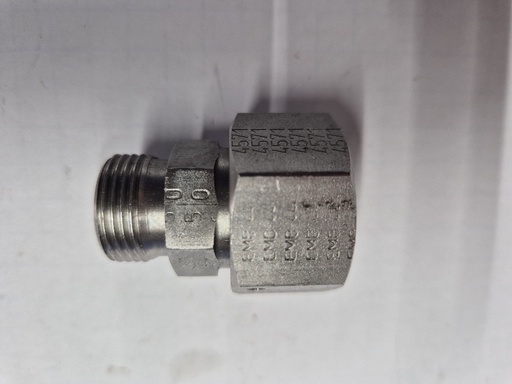[500244] RVS X-RS-O 16/12 Tube end reducer - 16S DKO swivel x 12S cone end, body only, stainless steel