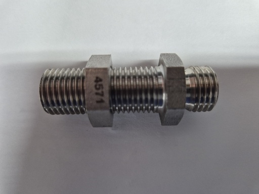 [500245] RVS X-SV 8L  Bulkhead union - 08L cone end, body only, stainless steel
