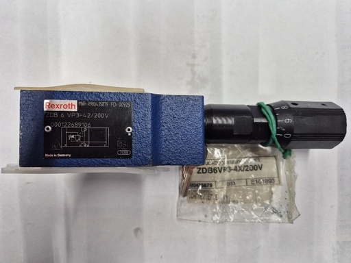 [500476] ZDB 6 VP3-42/200V Cetop03 pressure relief valve in P Rexroth