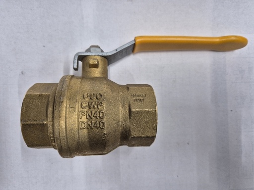 [500719] S95 DN40 1.1/2" Brass Kogelkraan Rubinc