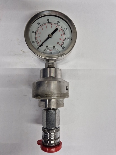 [500971] 0-160bar Pressure gauge Ø63mm OA 1/4"  included seperation diahragm