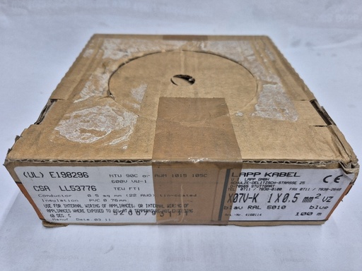 [501006] X07V-K 0,5mm² blauw Rol 100mtr Kabel LAPP KABEL