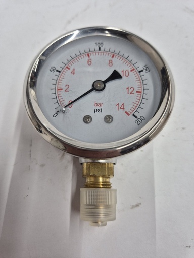 [501028] 0-14bar Pressure gauge Ø63mm OA 1/4"